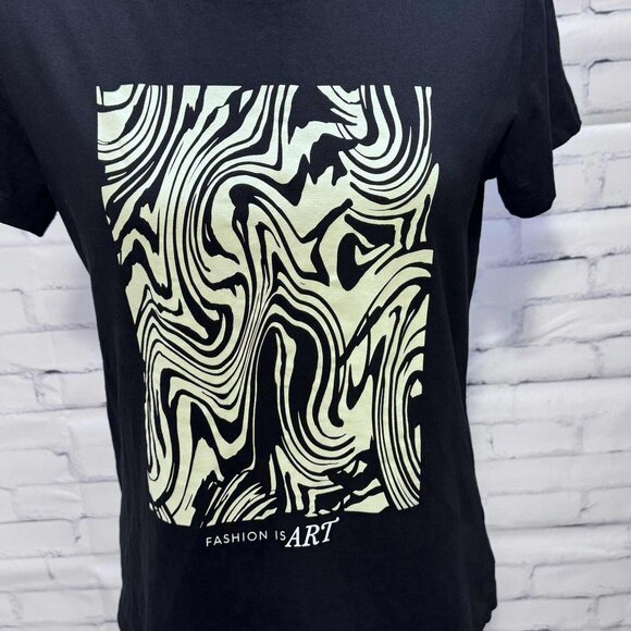Stradivarius Fashion is Art Tee - Size Small - Picture 2 of 7